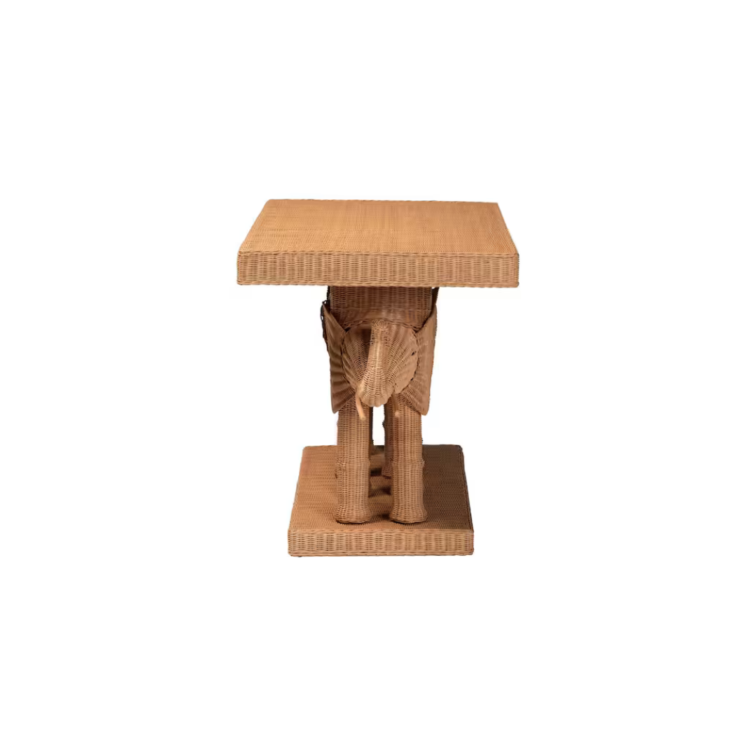 Rattan Elephant Console