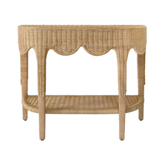 Rattan Scalloped Console Kelly