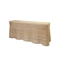 Rattan Scalloped Console Table Sloane